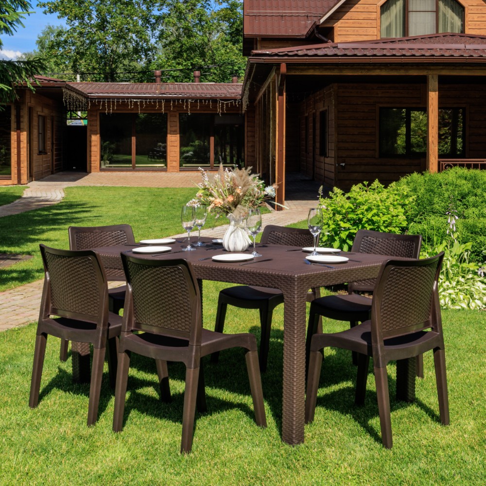 Обеденный комплект Royal Family JULY M коричневый 2